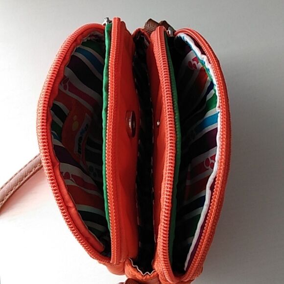 Mimosa Mini Crossbody – Orange – 3-Compartment Organizer - Picture 3 of 12